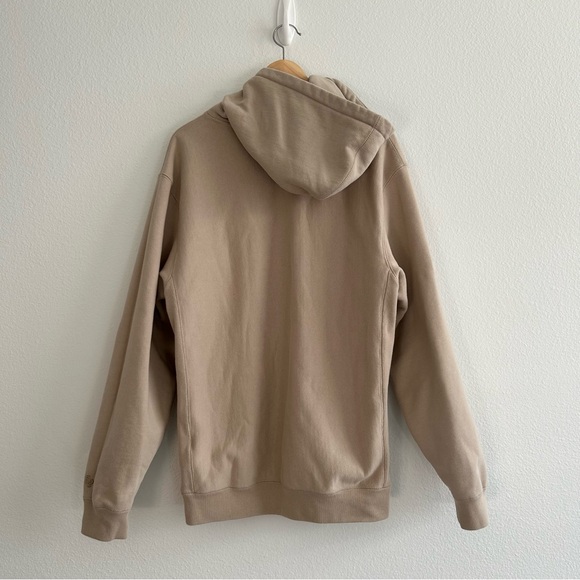 Madison Men's Thick Cozy Beige Hoodie - Picture 4 of 5